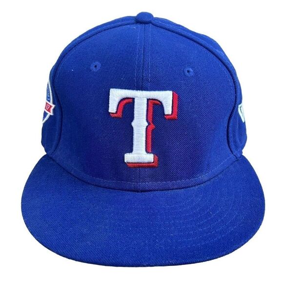 Texas Rangers New Era Hat 2017 Pudge‎ Rodriguez HOF Induction Patch 7 1/8 Rare - Picture 2 of 7